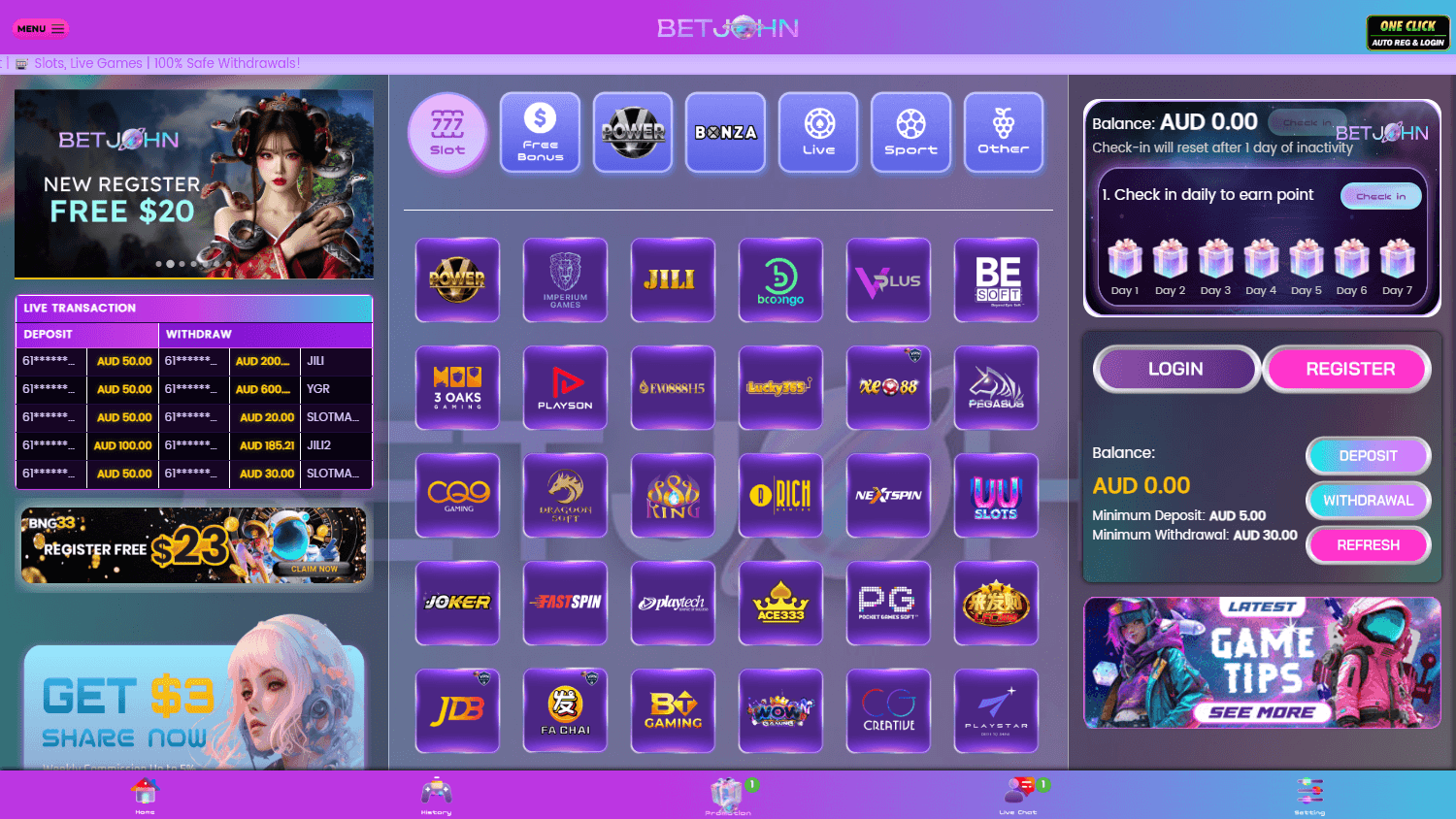BetJohn_Casino_homepage_desktop