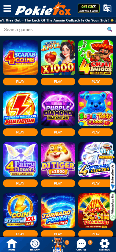 PokieFox_Casino_game_gallery_mobile