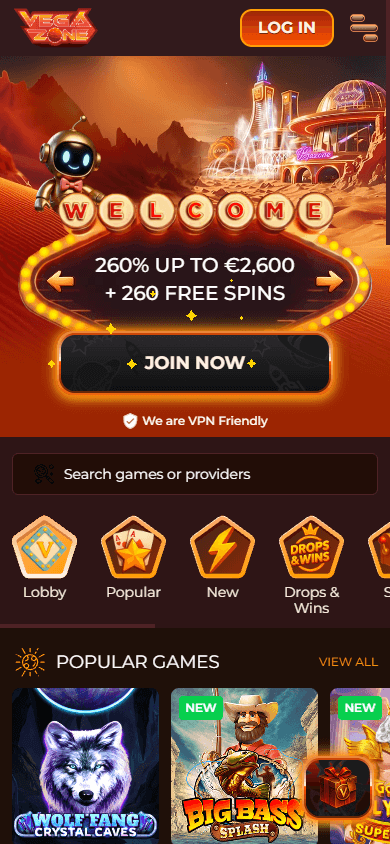 vegazone_casino_homepage_mobile