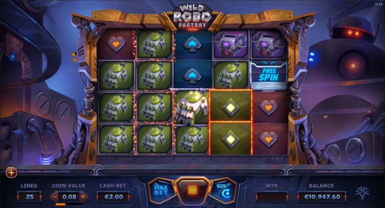 Wild Robo Factory Slot - Review, Demo Play, Payout, Free Spins: Bonuses, Wild Robo Factory Online Slot in Canada Wild Robo Factory random feature Symbol Swap