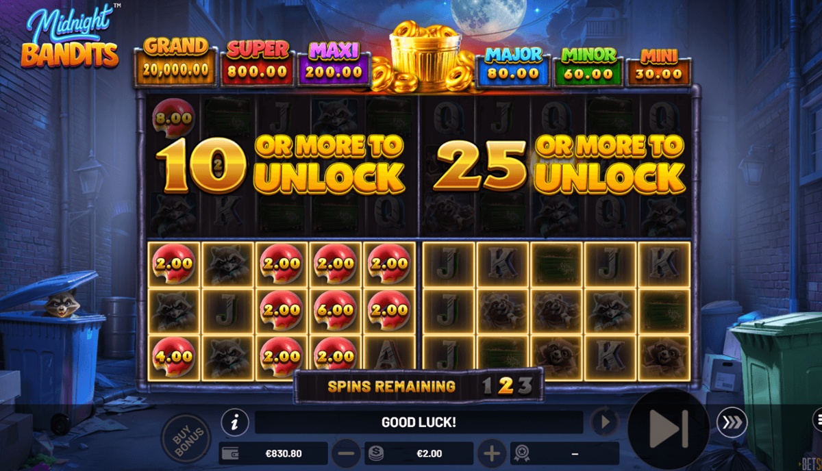The grid expands for the Bonus game up to a 10x6 grid