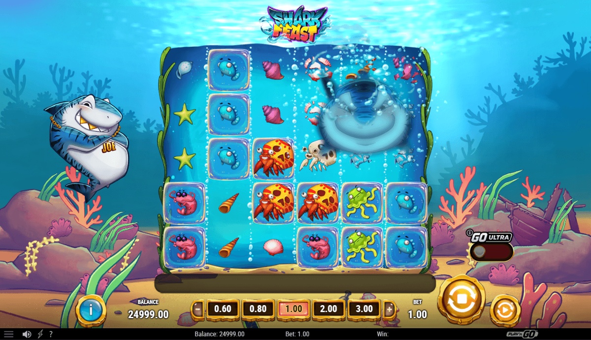 The positions of the winning symbols receive a 2x Chomp Multiplier