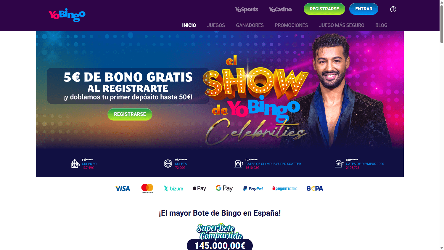 YoBingo_Casino_homepage_desktop