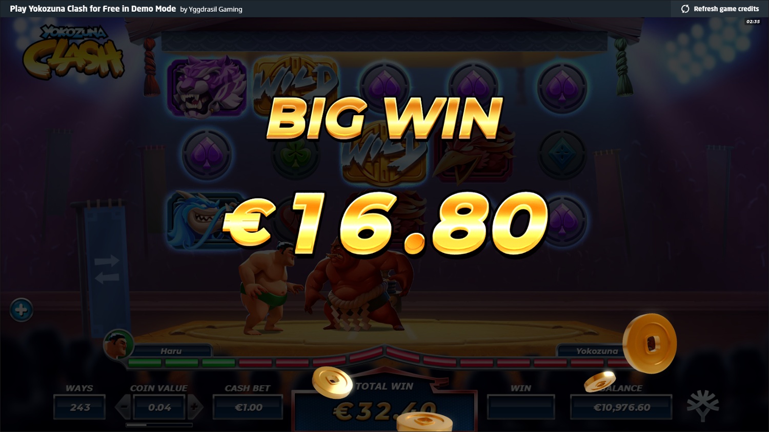 Yokozuna Clash Demo Play Free Slot Game
