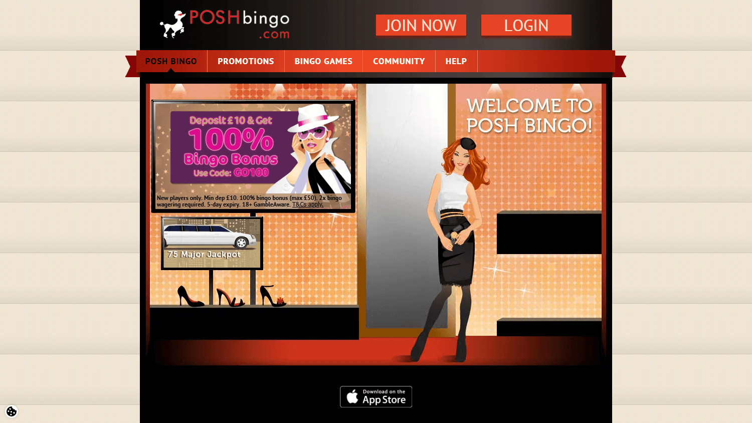 Posh_Bingo_Casino_homepage_desktop