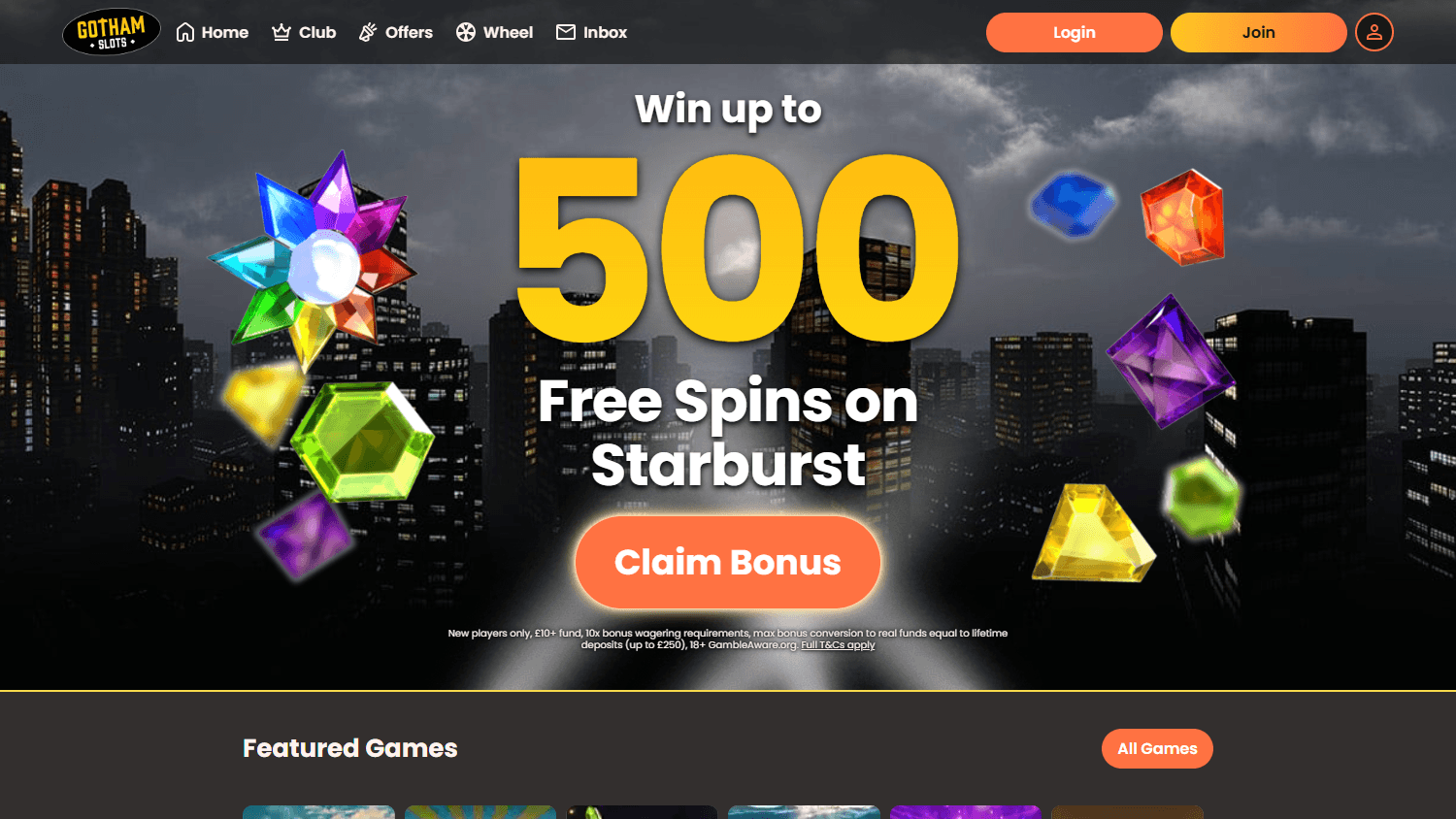 Gotham_Slots_Casino_homepage_desktop