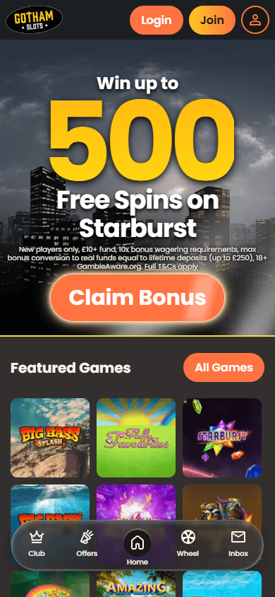 Gotham_Slots_Casino_homepage_mobile