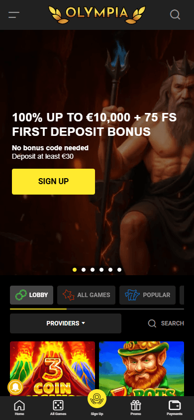 Olympia_Casino_homepage_mobile