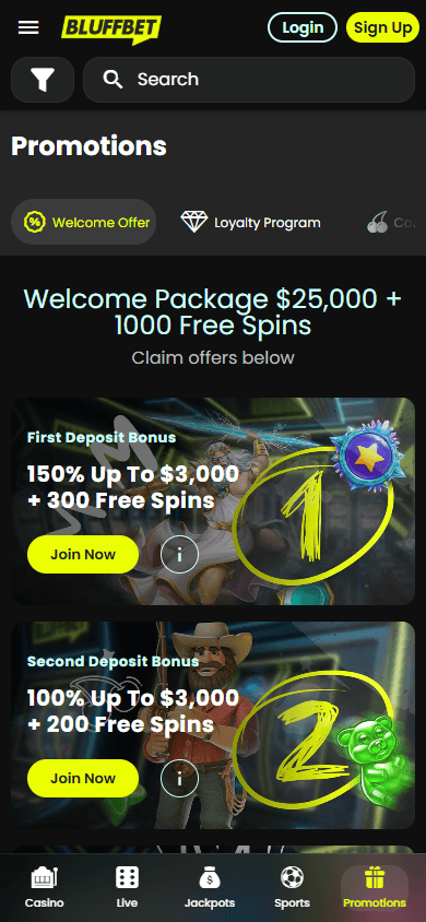 Bluffbet_Casino_promotions_mobile