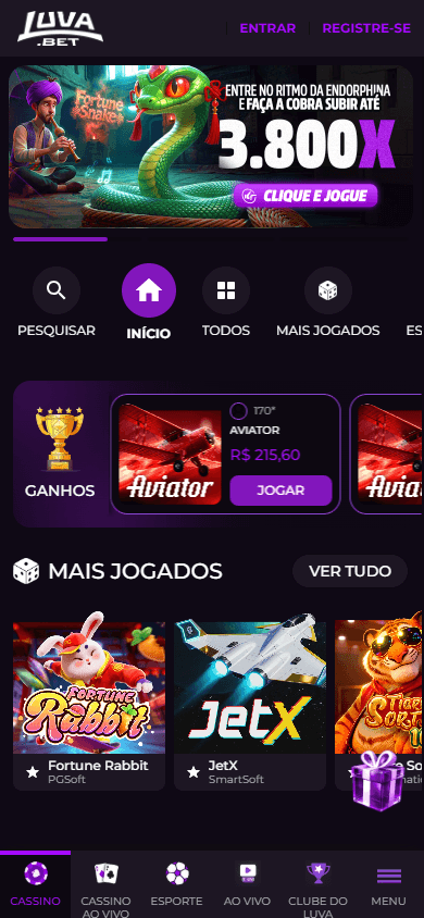 Luva.bet_Casino_homepage_mobile