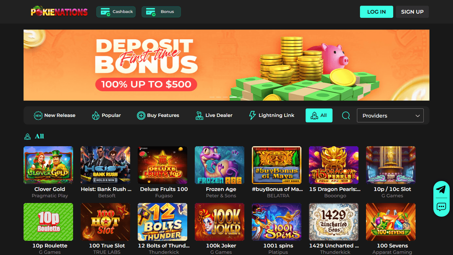 Pokienations_Casino_homepage_desktop