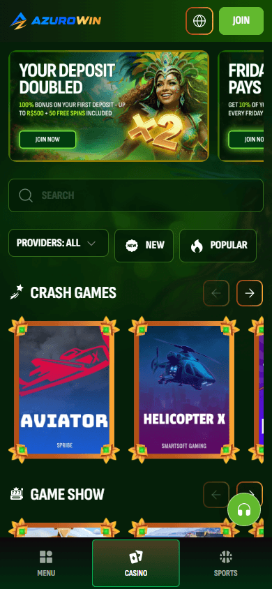 AzuroWin_Casino_homepage_mobile
