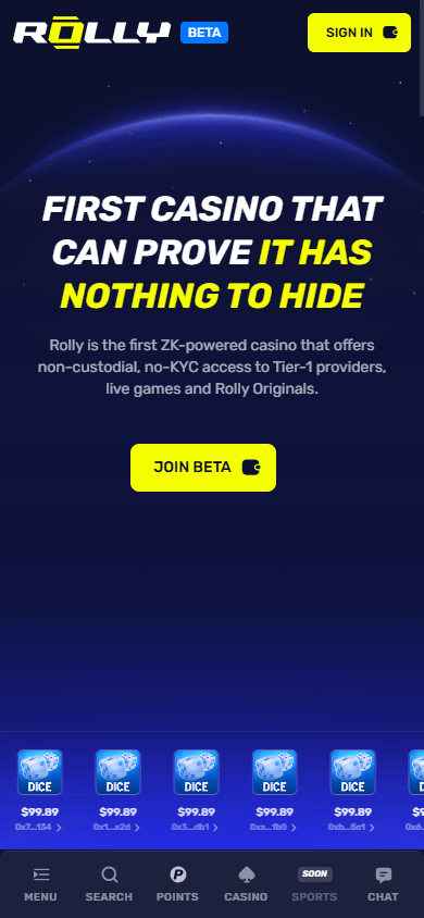 Rolly_Casino_homepage_mobile