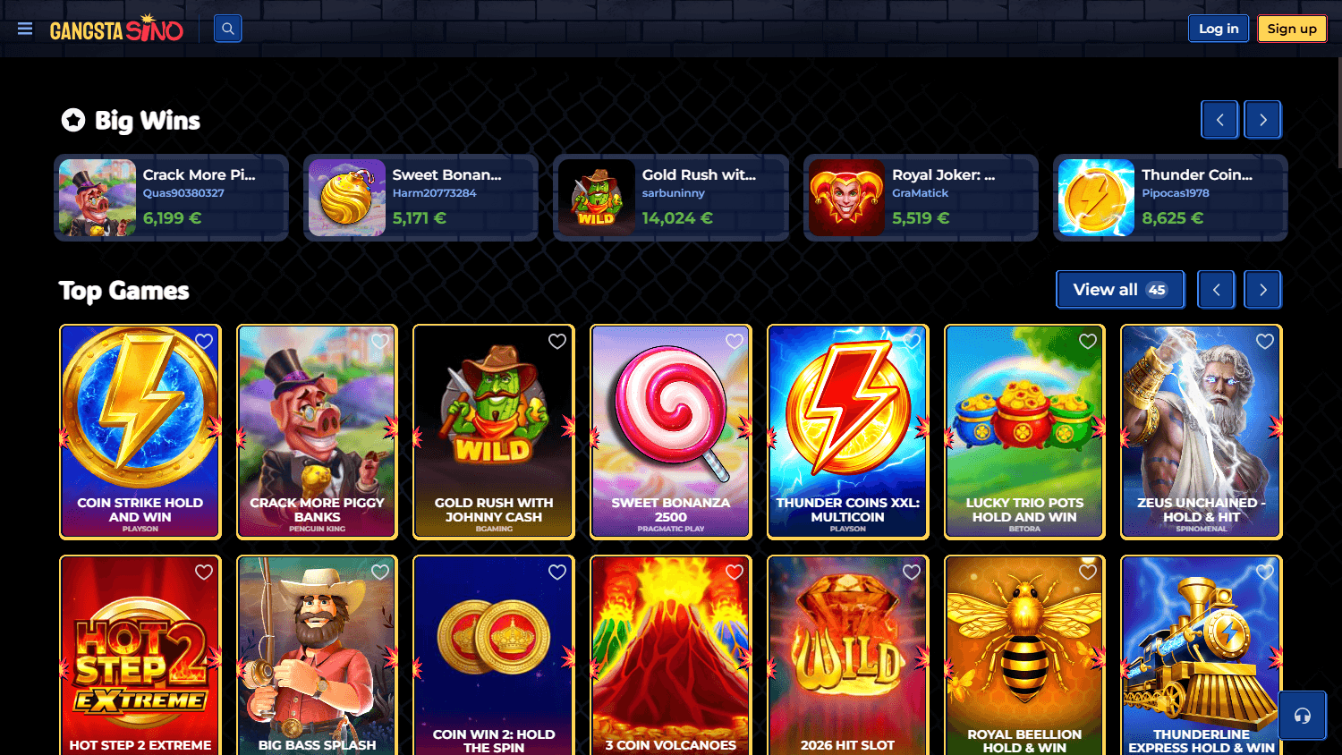 Gangstasino_Casino_homepage_desktop