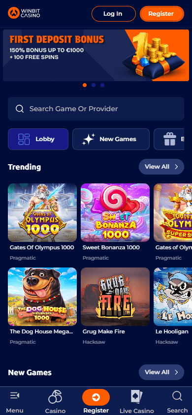 Winbit_Casino_homepage_mobile