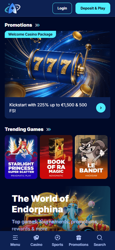 Andromedasino_Casino_homepage_mobile