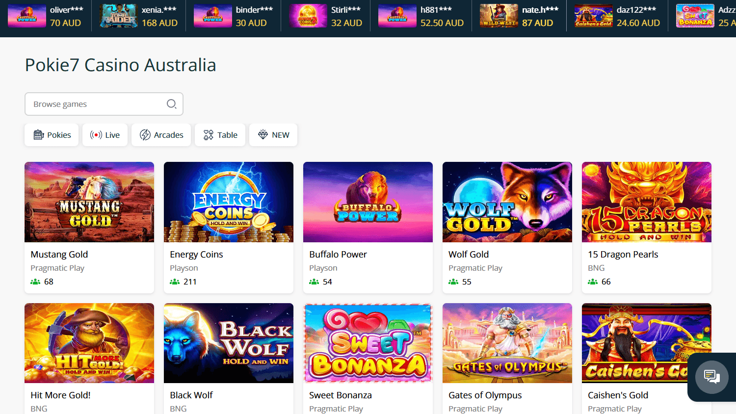 Pokie7_Casino_game_gallery_desktop