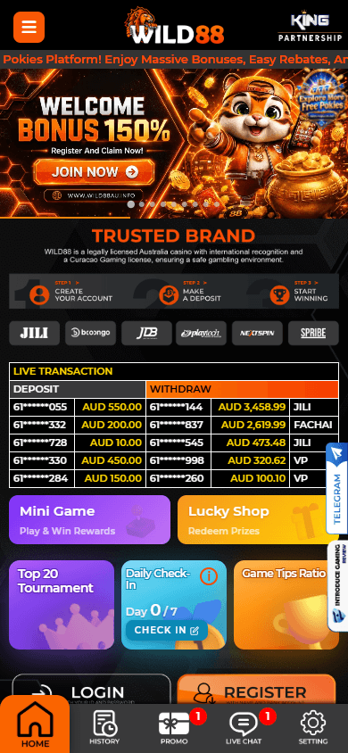 Wild88_Casino_homepage_mobile
