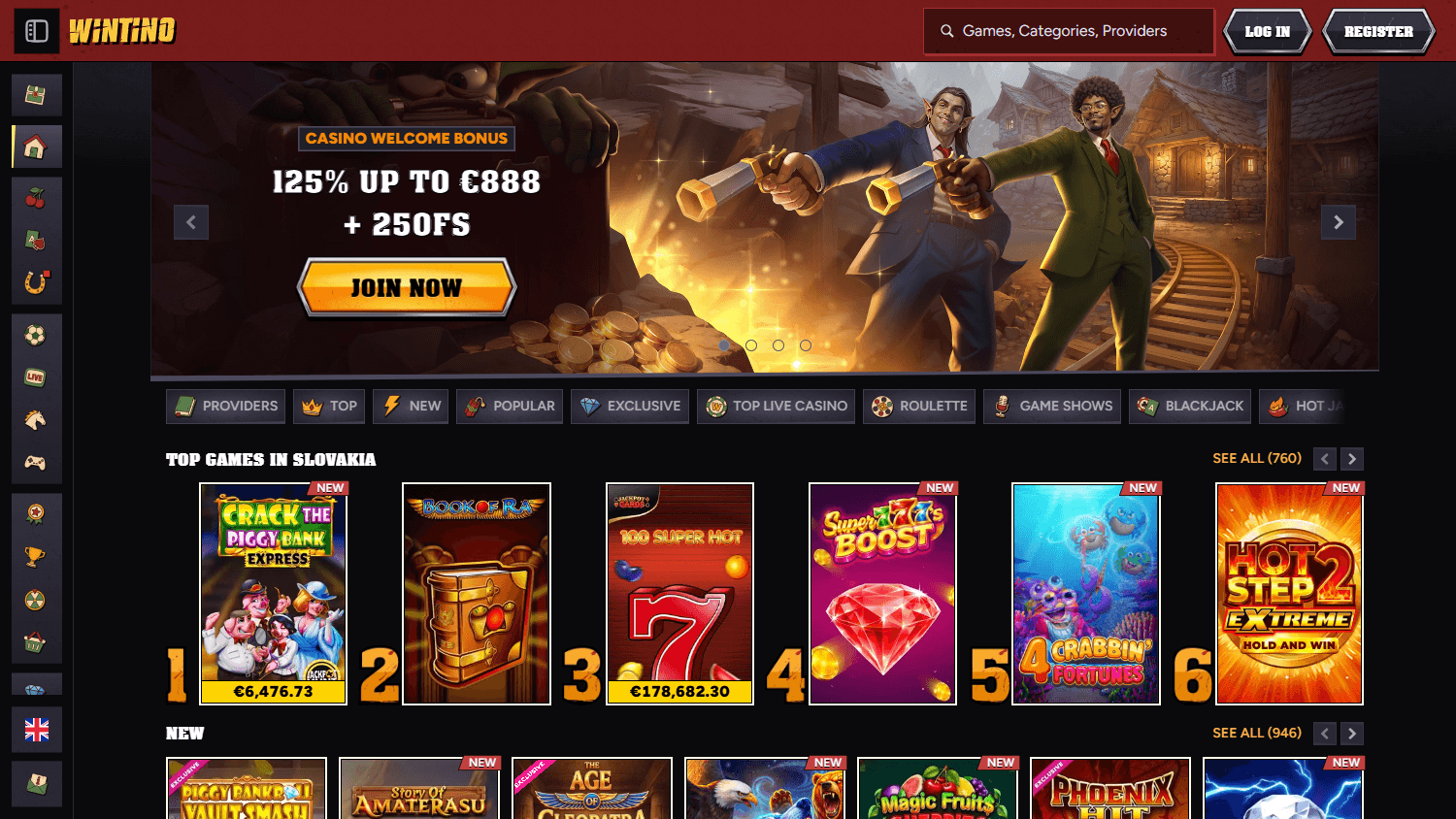 Wintino_Casino_homepage_desktop