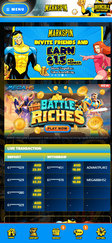 markspin_casino_homepage_mobile
