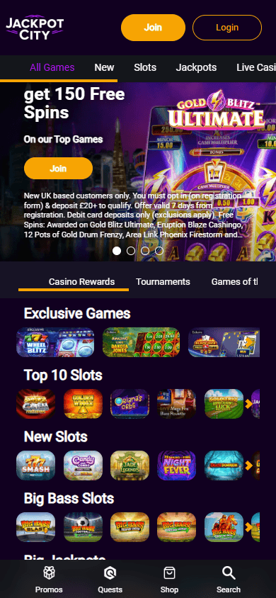 Jackpotcity_Casino_UK_homepage_mobile