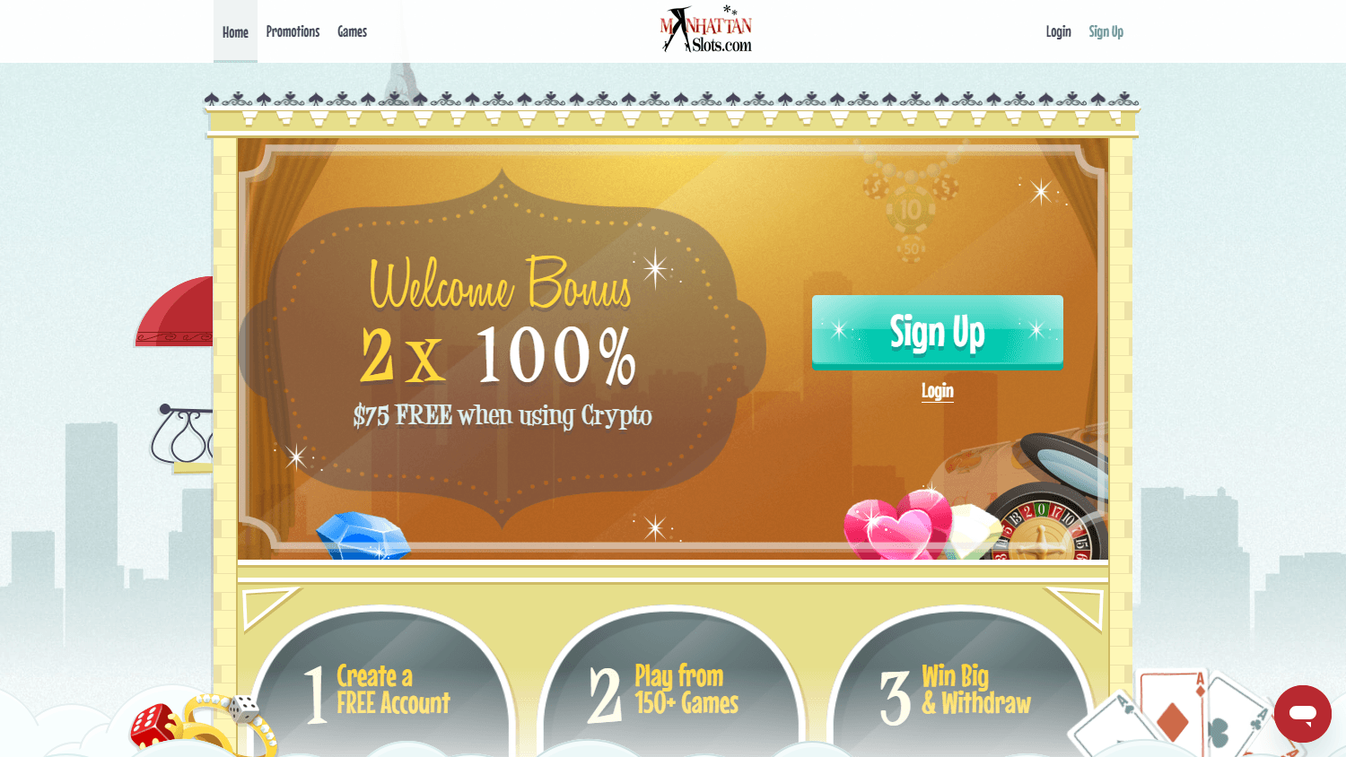 Manhattan_Slots_Casino_homepage_desktop