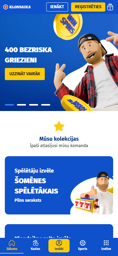 klondaika_casino_homepage_mobile