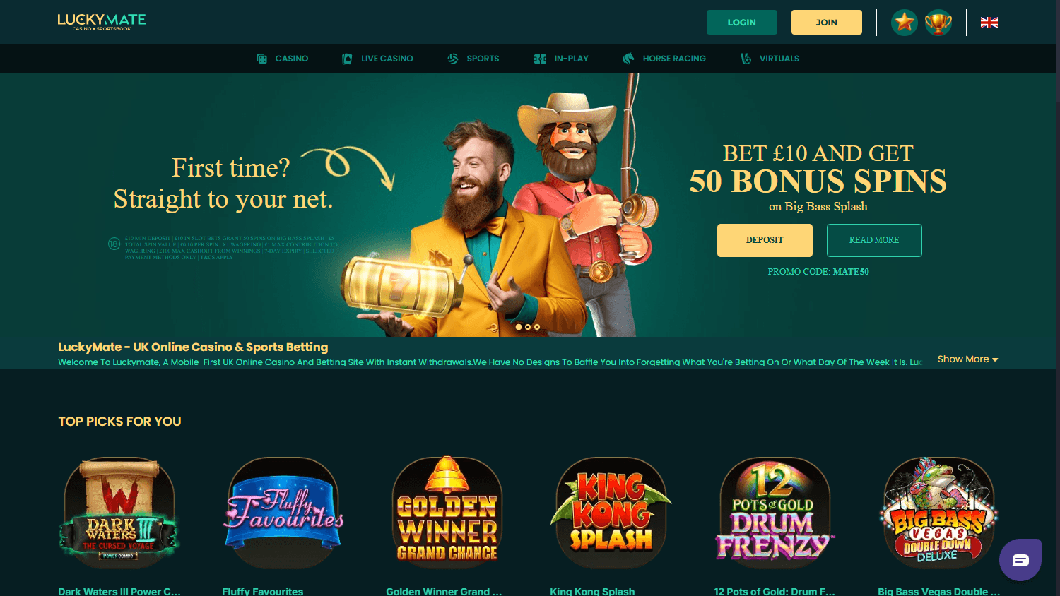 luckymate_casino_homepage_desktop