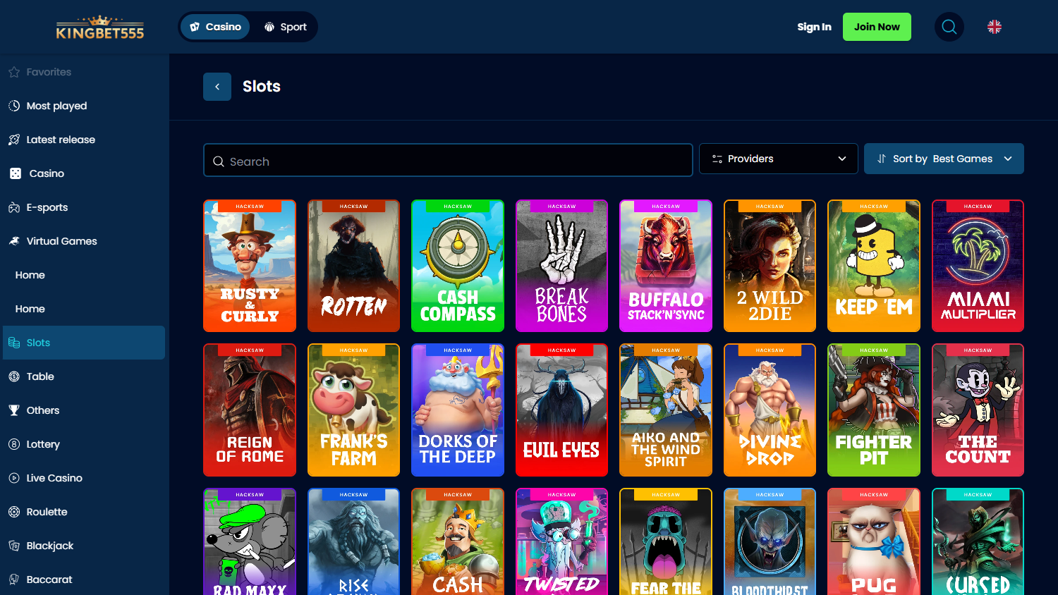 Kingbet555_Casino_game_gallery_desktop