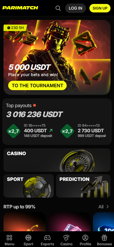 Parimatch_Casino_homepage_mobile