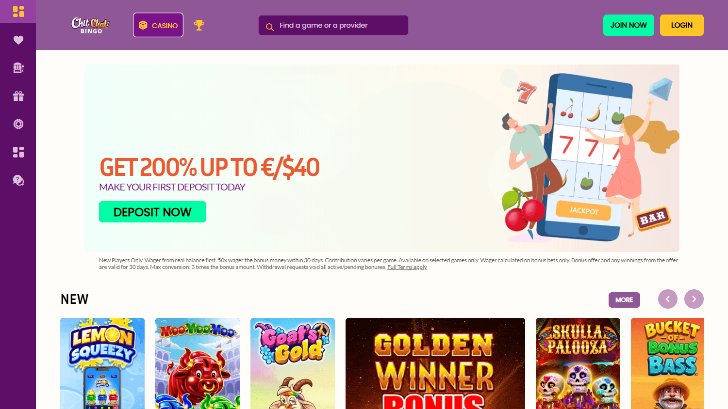 Chitchat_Bingo_Casino_homepage_desktop