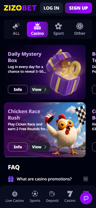 Zizobet_Casino_promotions_mobile