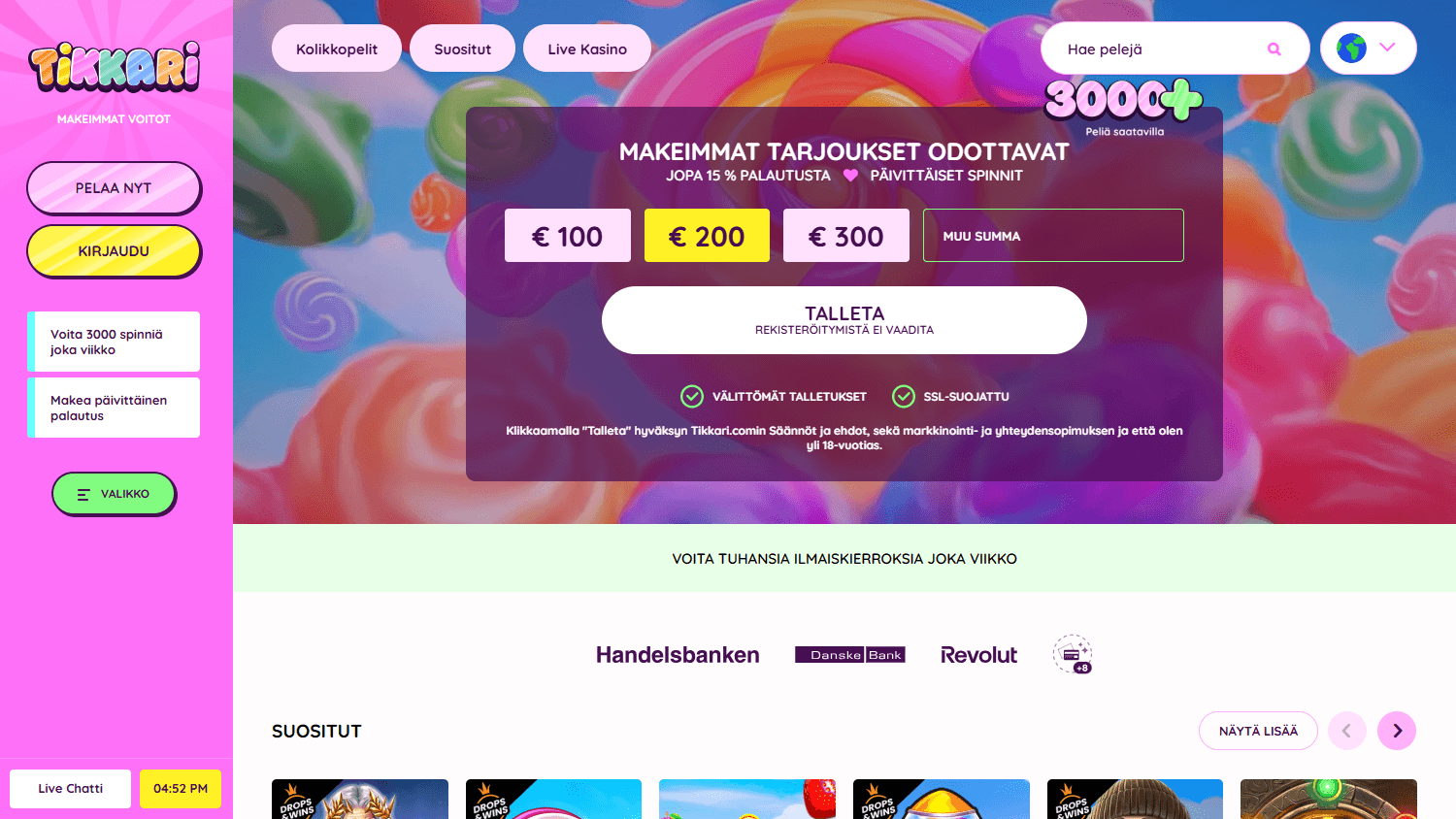 Tikkari_Casino_homepage_desktop