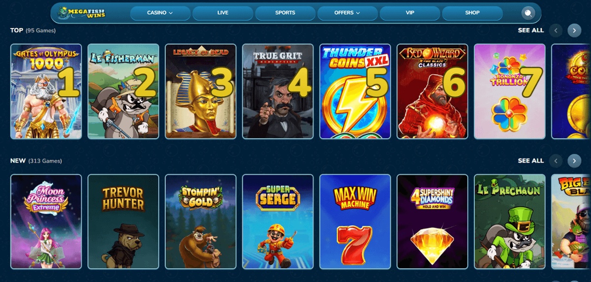 MegaFishWins is a new gambling site launched in Canada in July