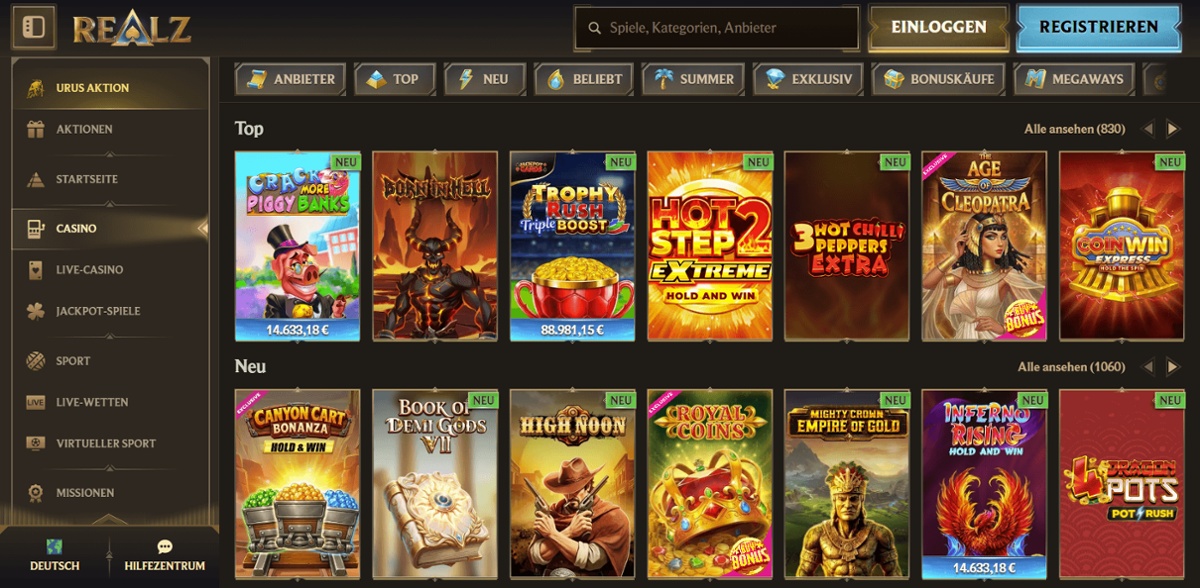 Realz Online-Casino Luxemburg.