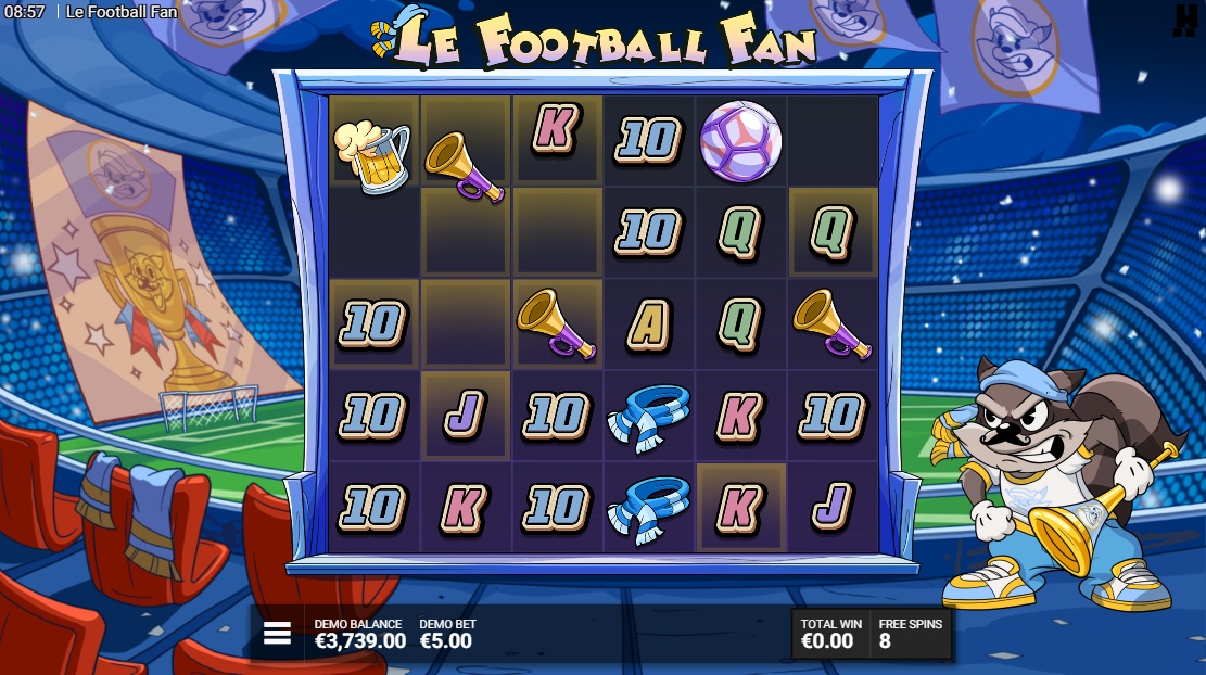This slot features the Tumble mechanic