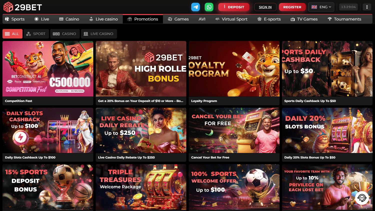 29Bet_Casino_promotions_desktop