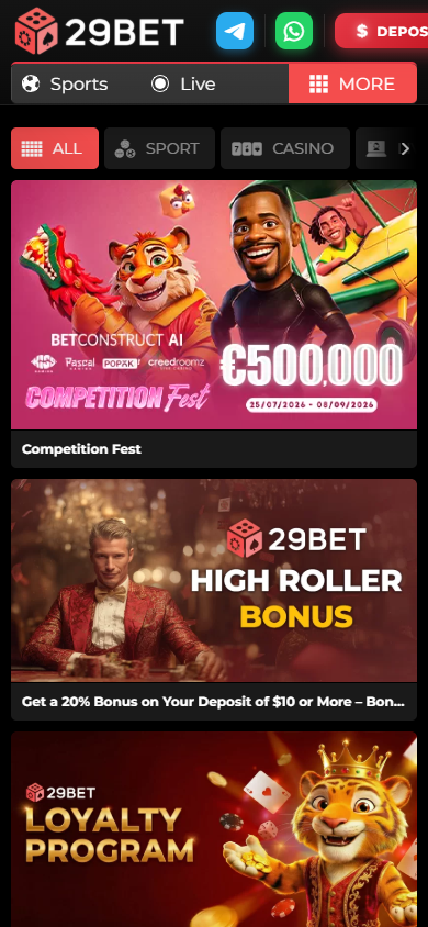 29Bet_Casino_promotions_mobile