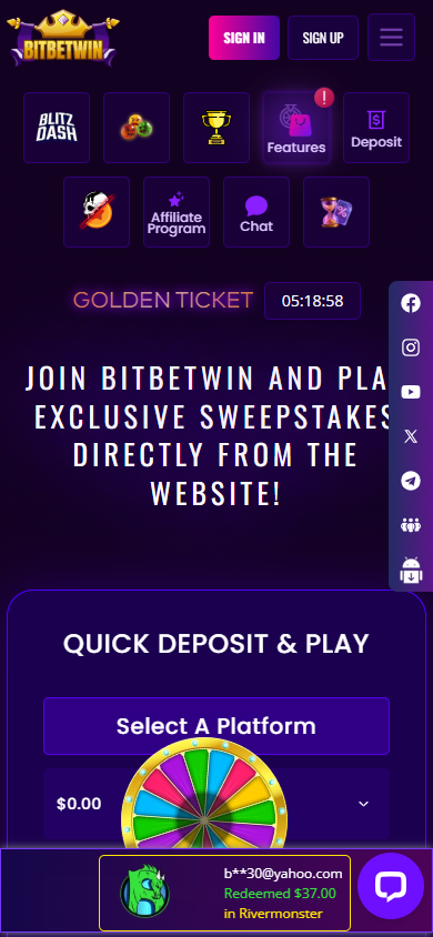 BitBetWin_Casino_homepage_mobile
