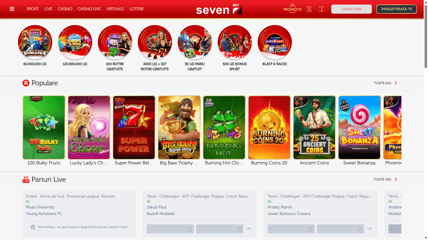 Seven.ro_Casino_homepage_desktop