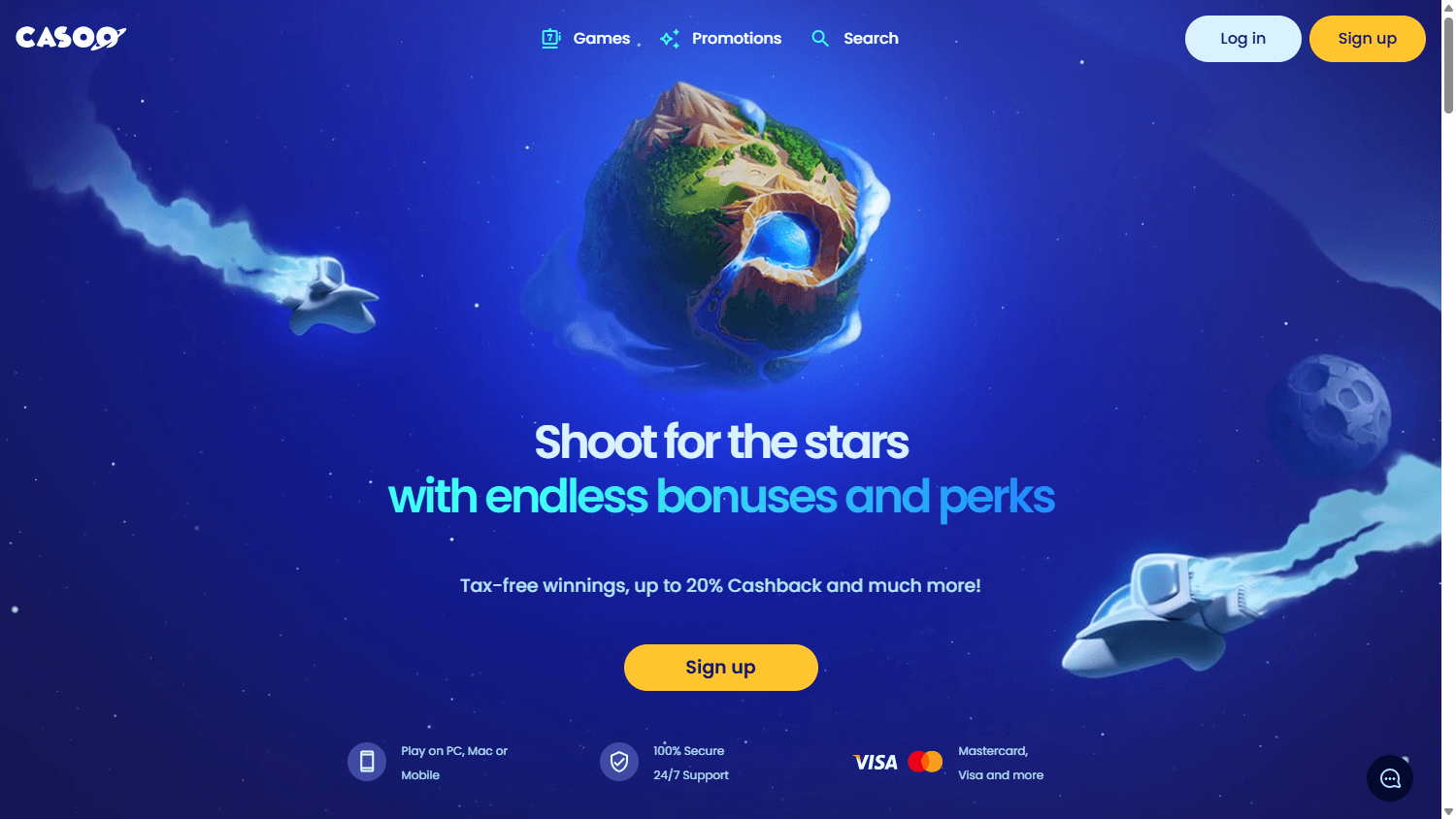 Casoo_Casino_homepage_desktop