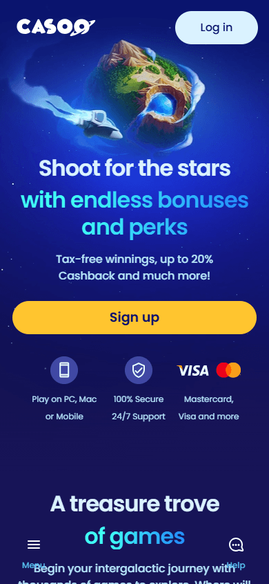 Casoo_Casino_homepage_mobile