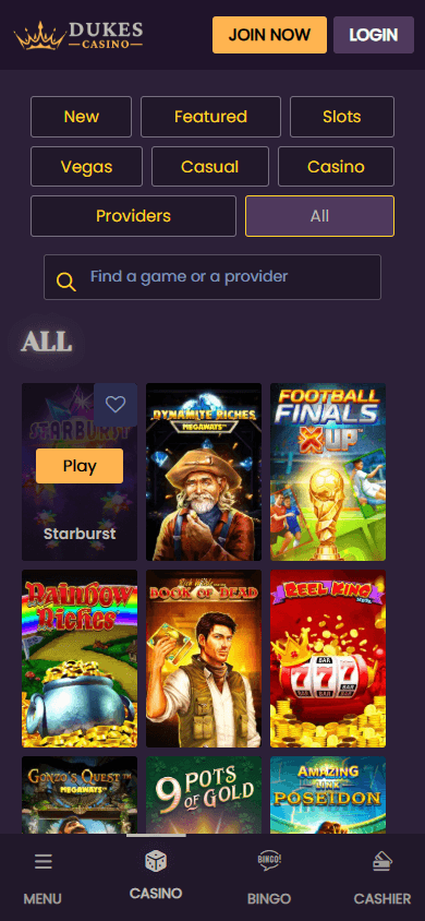 Dukes_Casino_game_gallery_mobile