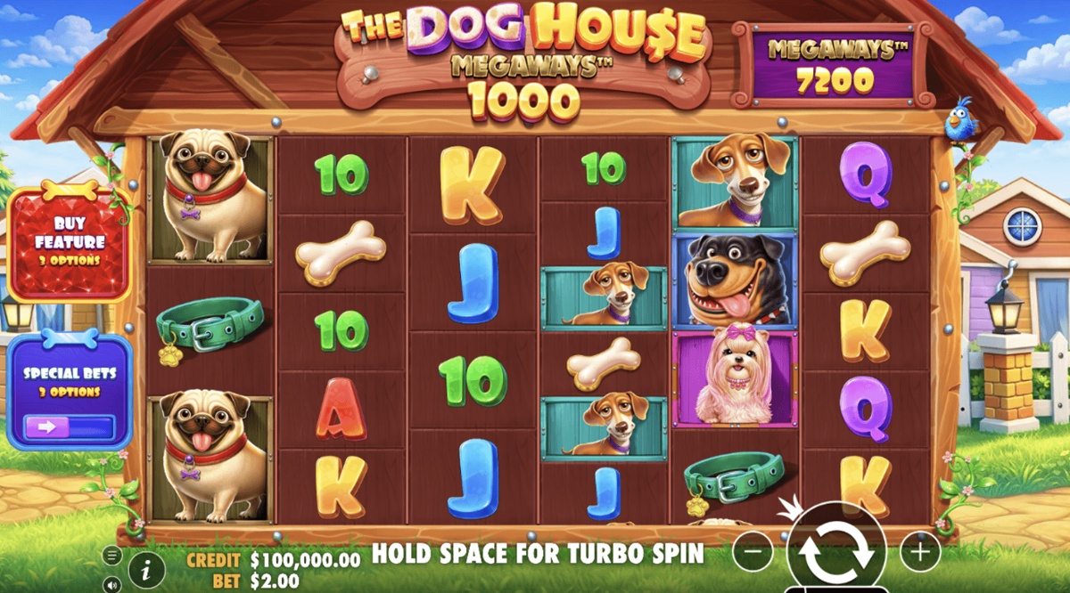 The Dog House Megaways 1000 is a charming addition to the Pragmatic Play slots stable