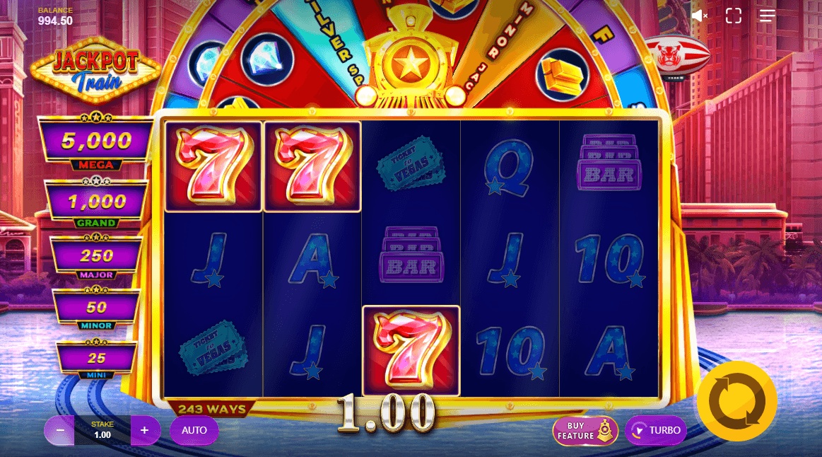 The base game is played on a set of five reels with three symbols per reel