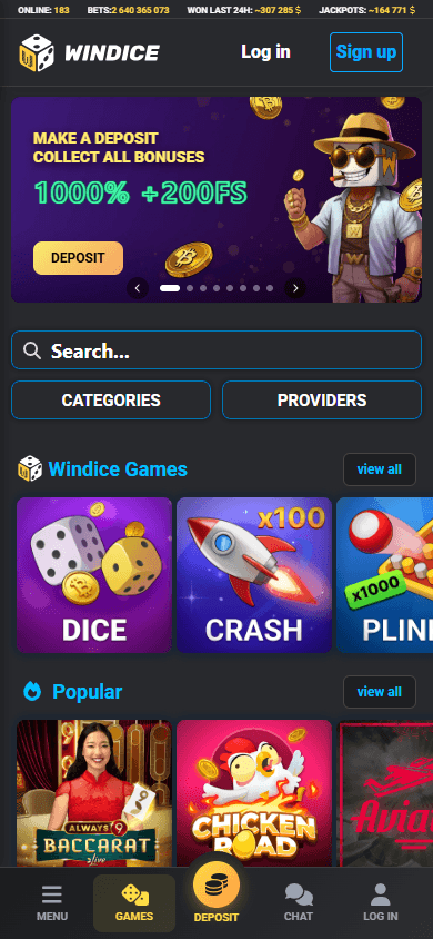 windice_casino_homepage_mobile