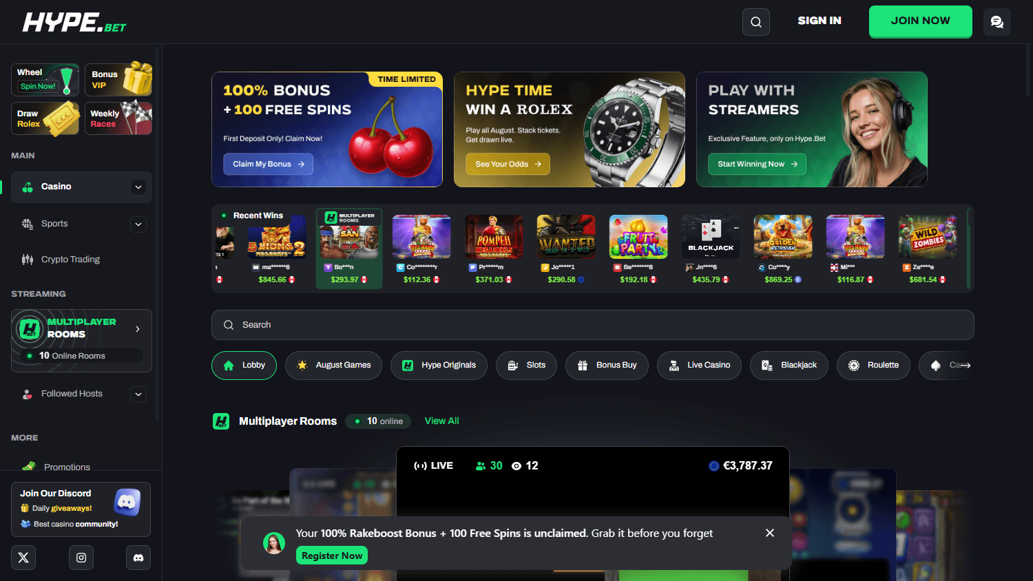 hype.bet_casino_homepage_desktop