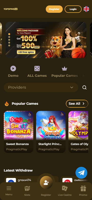 topspins88_casino_homepage_mobile