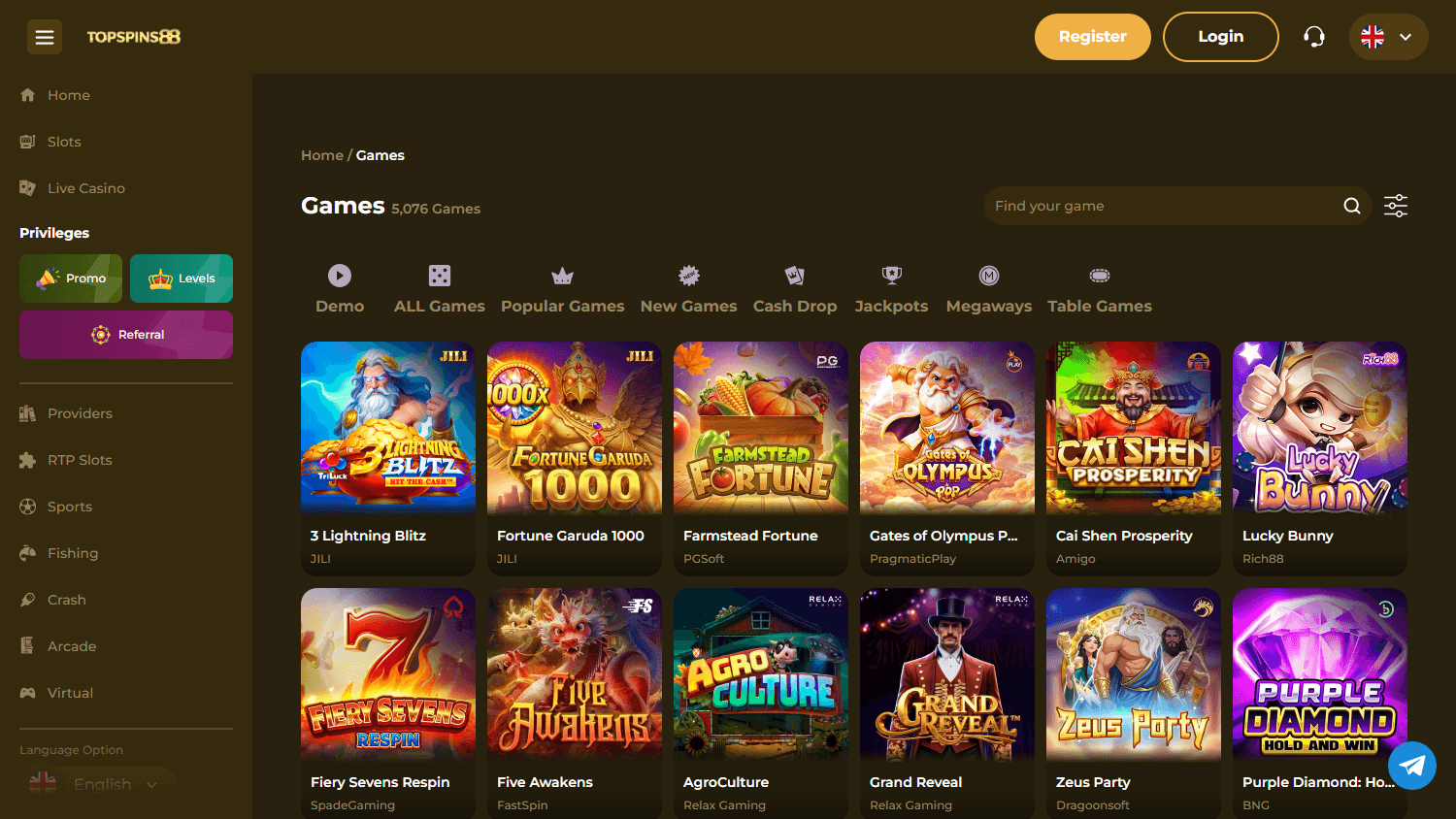 topspins88_casino_game_gallery_desktop