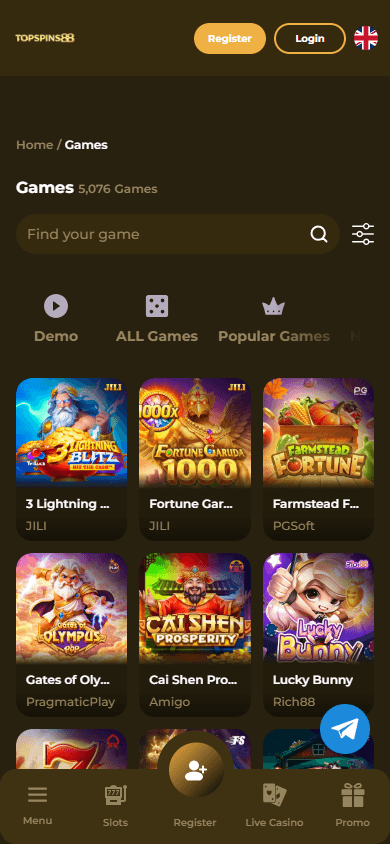 topspins88_casino_game_gallery_mobile